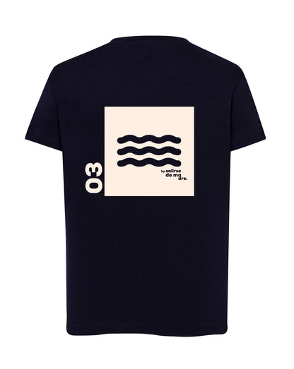 CAMISETA "00" AZUL NAVY AND CREAM