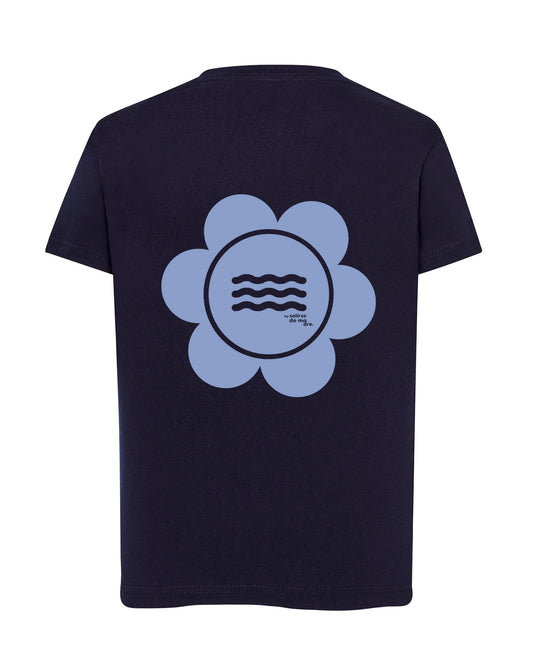 CAMISETA AZUL NAVY "SO MUCH FLOWERS" SOFT BLUE