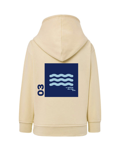 HOODIE "00" BUTTER AND BLUE