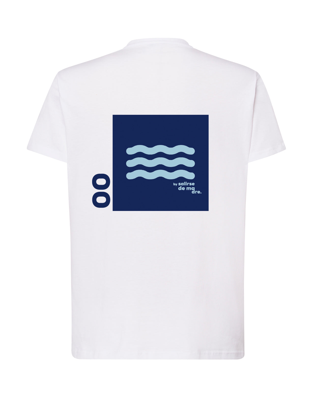 CAMISETA "00" WHITE AND BLUE