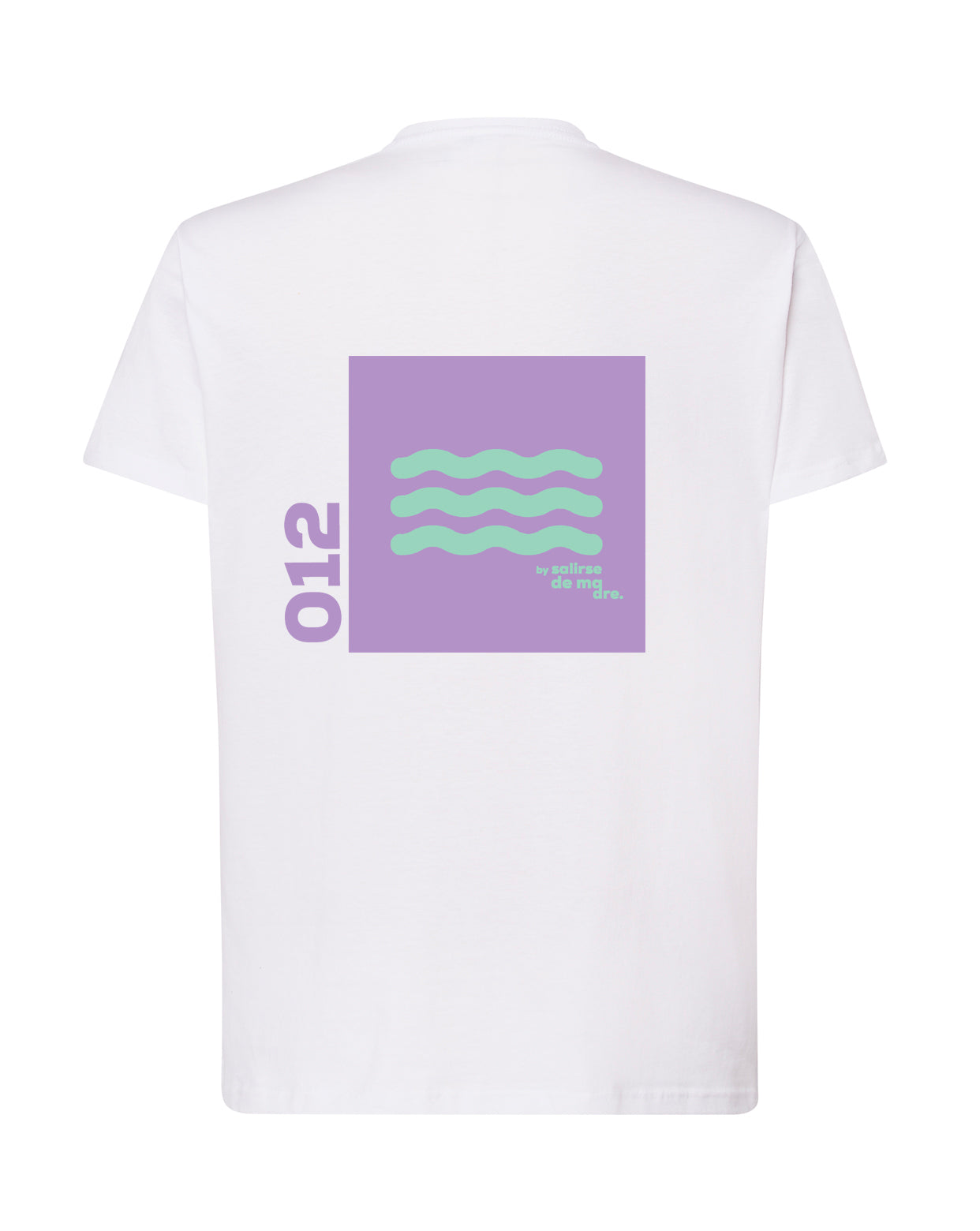 CAMISETA "00" WHITE AND LILA/GREEN