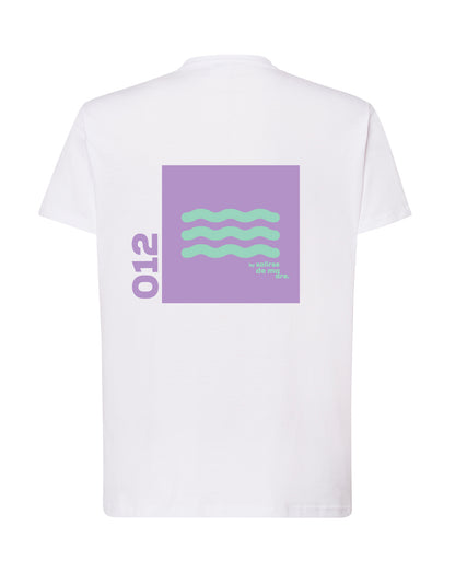 CAMISETA "00" WHITE AND LILA/GREEN