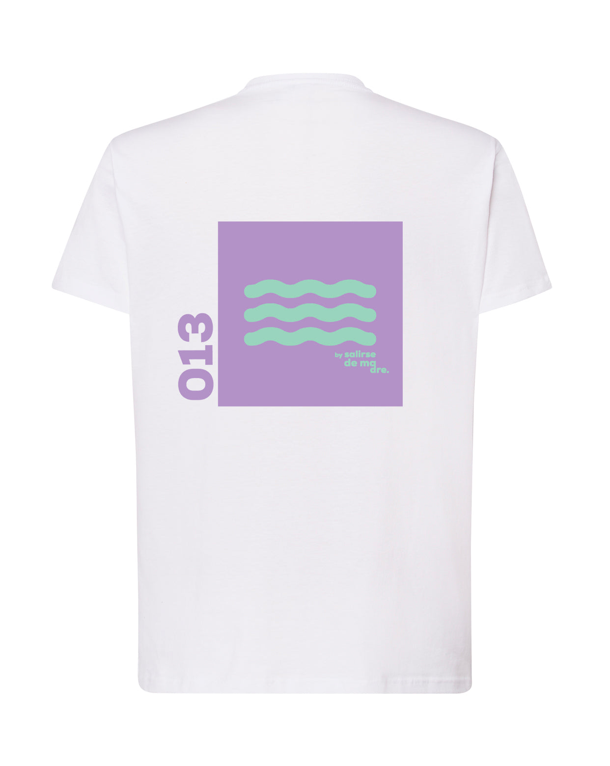 CAMISETA "00" WHITE AND LILA/GREEN