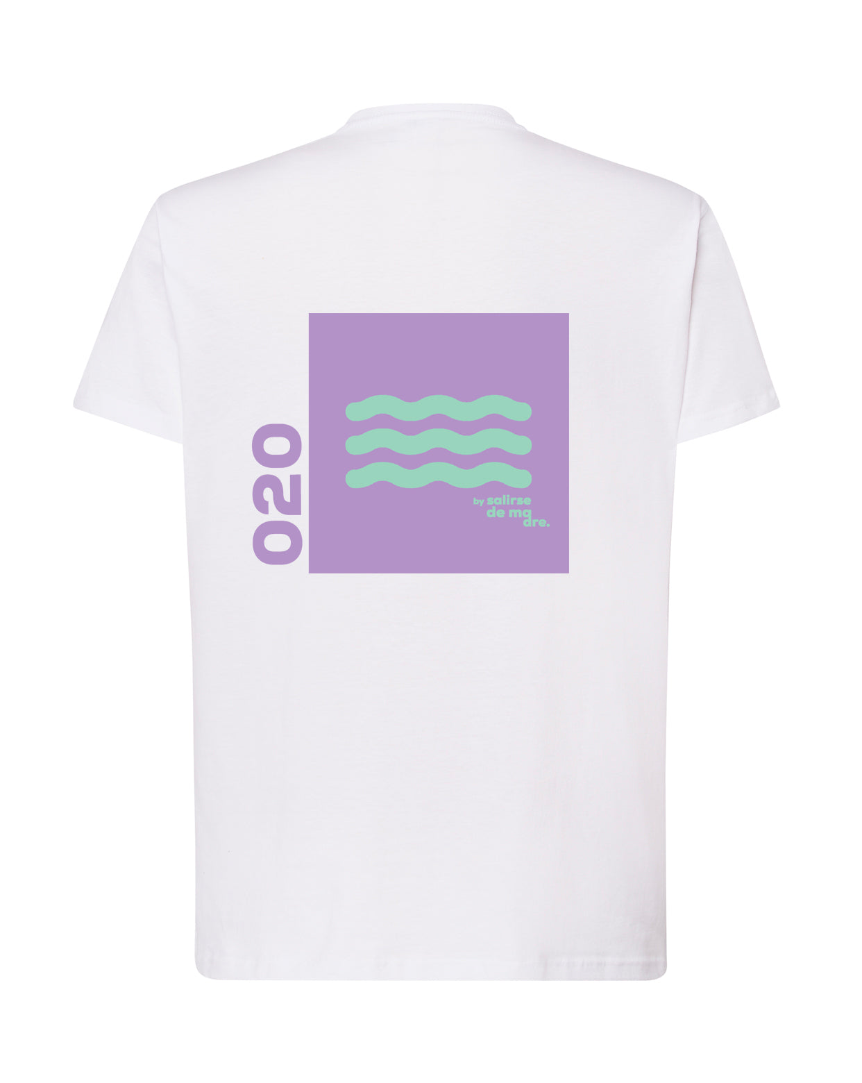 CAMISETA "00" WHITE AND LILA/GREEN