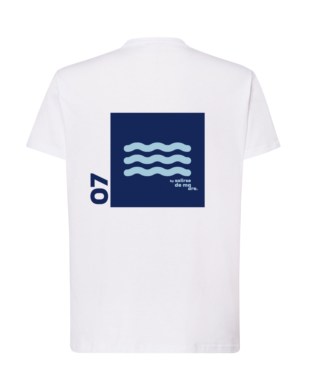 CAMISETA "00" WHITE AND BLUE