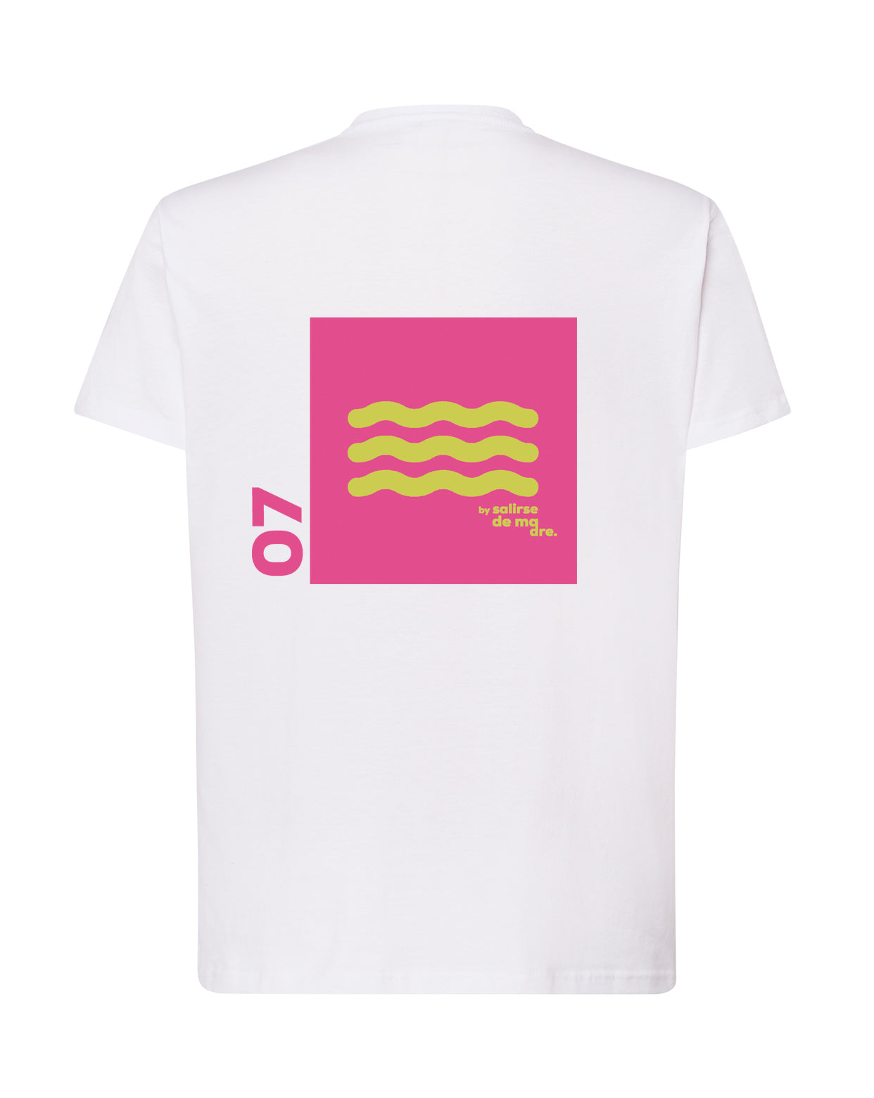 CAMISETA "00" BLANCA AND FUCSIA