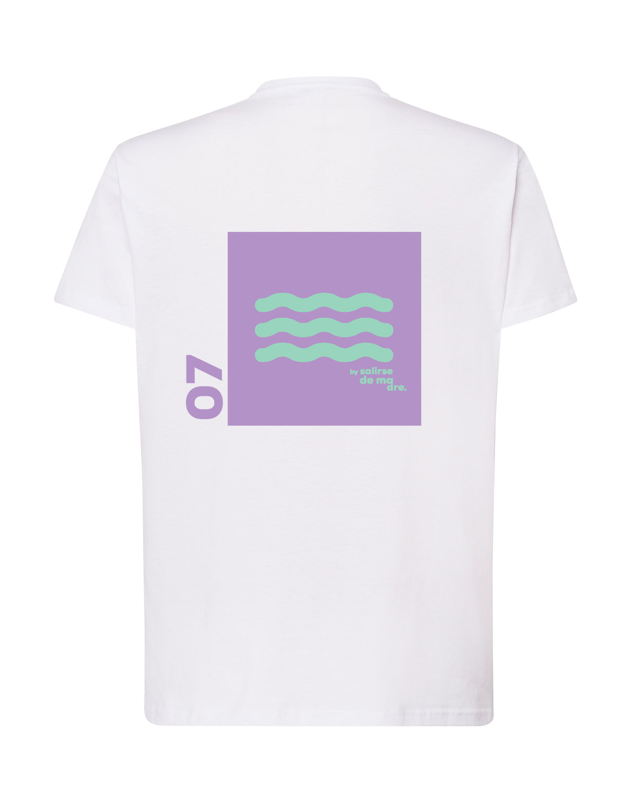 CAMISETA "00" WHITE AND LILA/GREEN