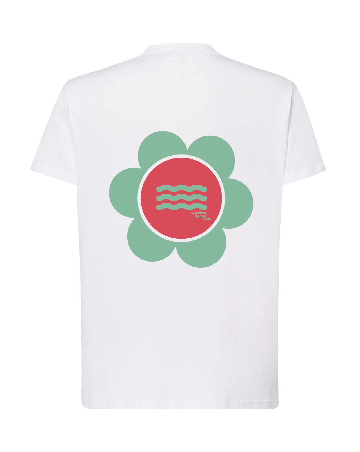 CAMISETA BLANCA "SO MUCH FLOWERS" CORAL AND GREEN